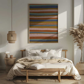 Earthy Stripes Flow Poster
