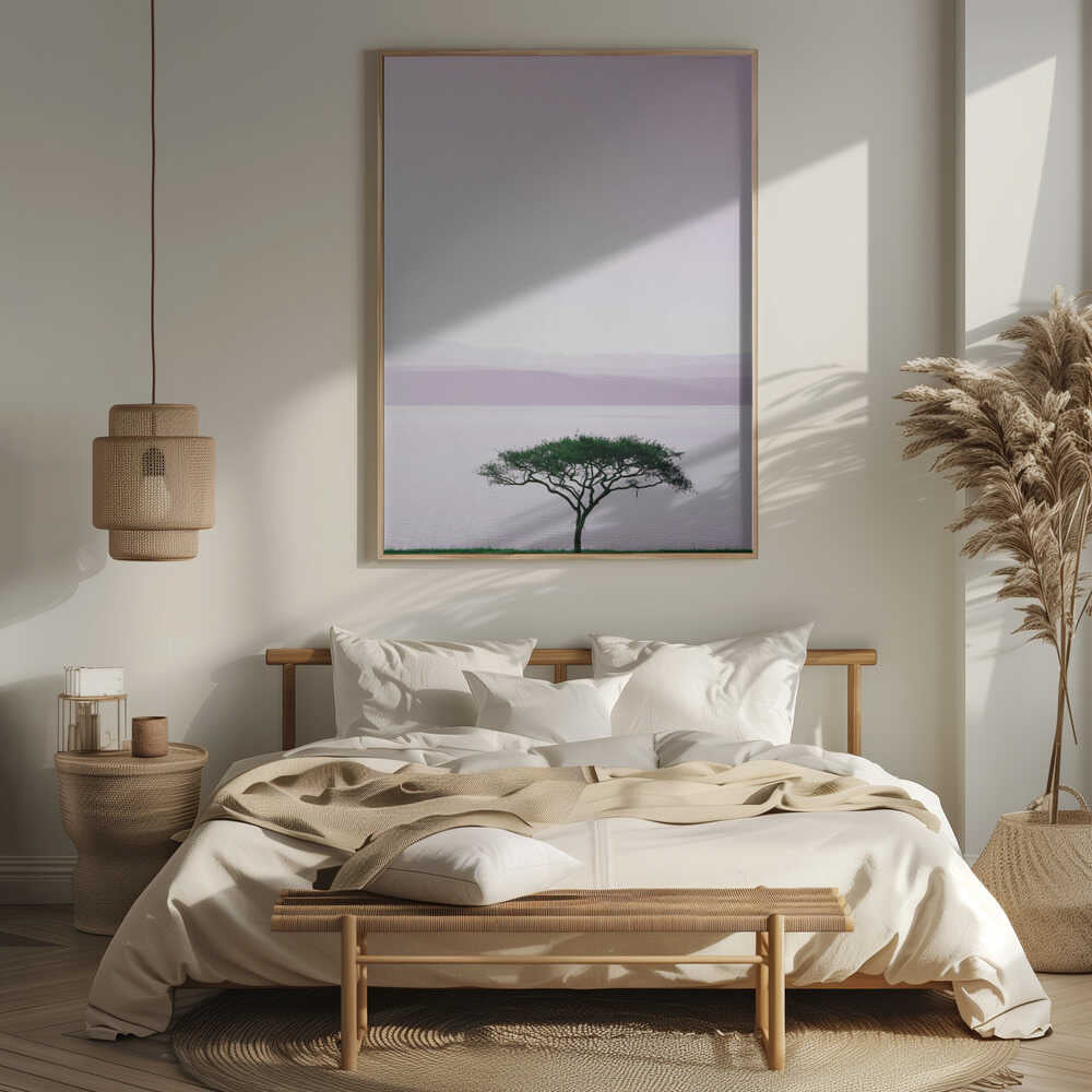 Tree By A Tranquil Lake Poster