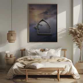 The abandoned boat Poster