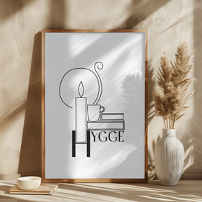 Hygge line art illustration Poster