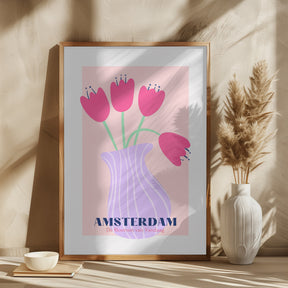 Amsterdam Tulips Poster