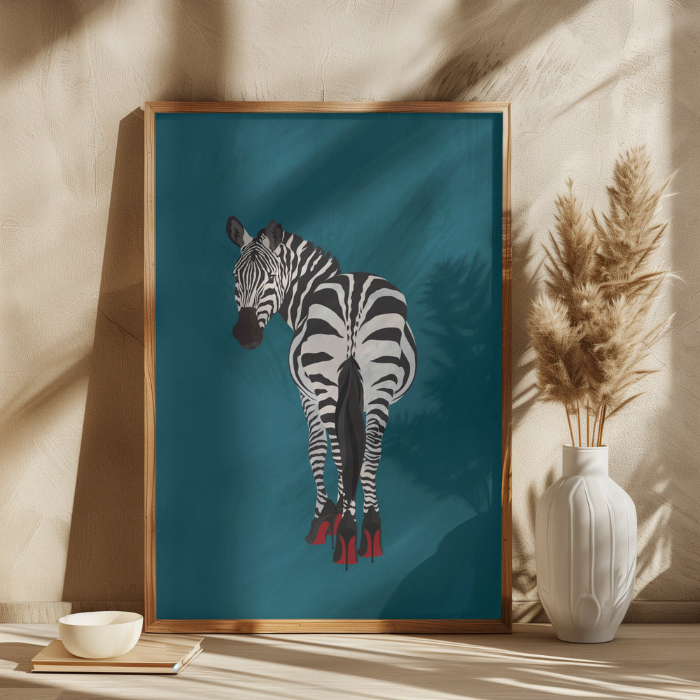 Zebra heels Poster