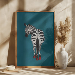 Zebra heels Poster