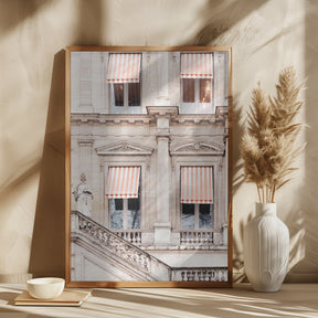 Striped Paris Awning Poster