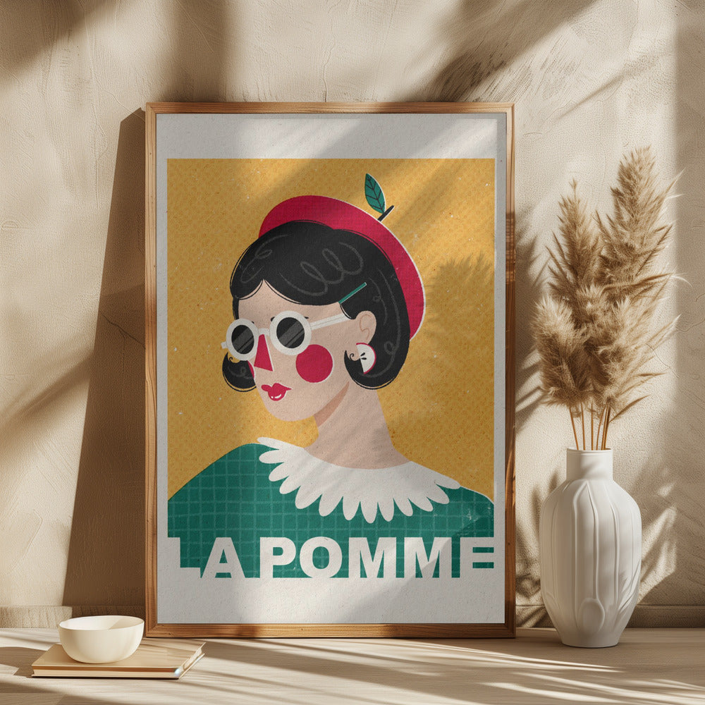 La Pomme French Fashion Portrait Poster