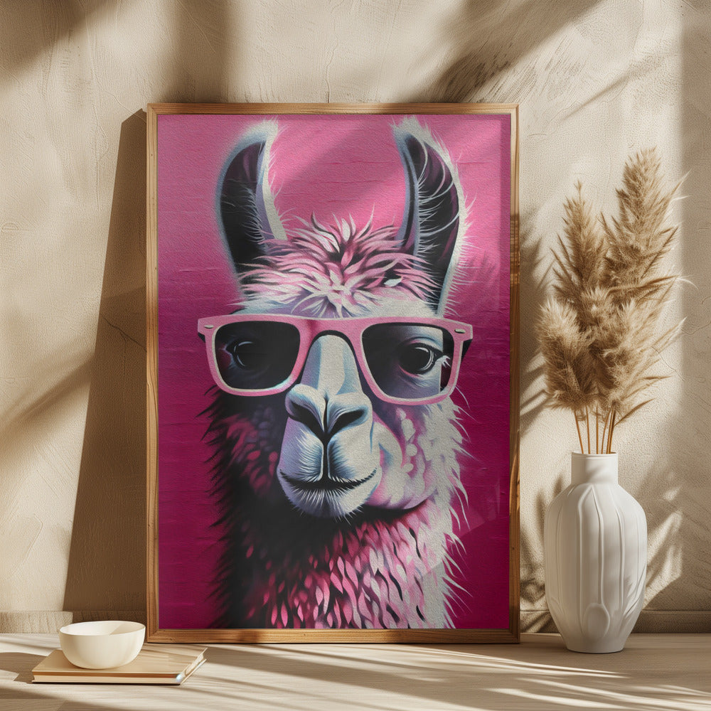 Pink Lama Poster