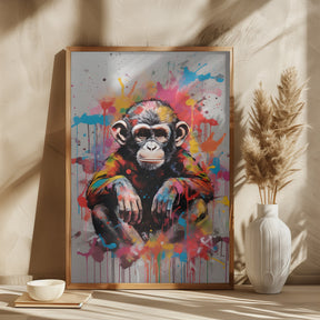 Monkey Pop Art Poster