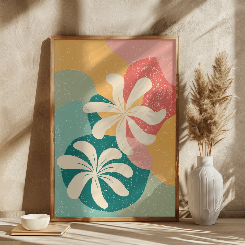 Abstract Flowers Poster