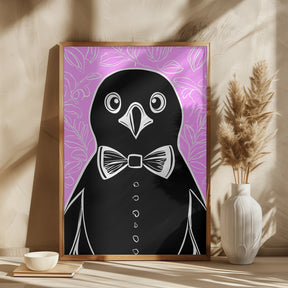 Penguin with bow tie Poster