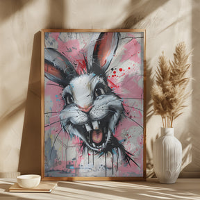 Creepy laughing bunny Poster