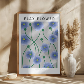 Flax flower - National flower of Ireland Poster