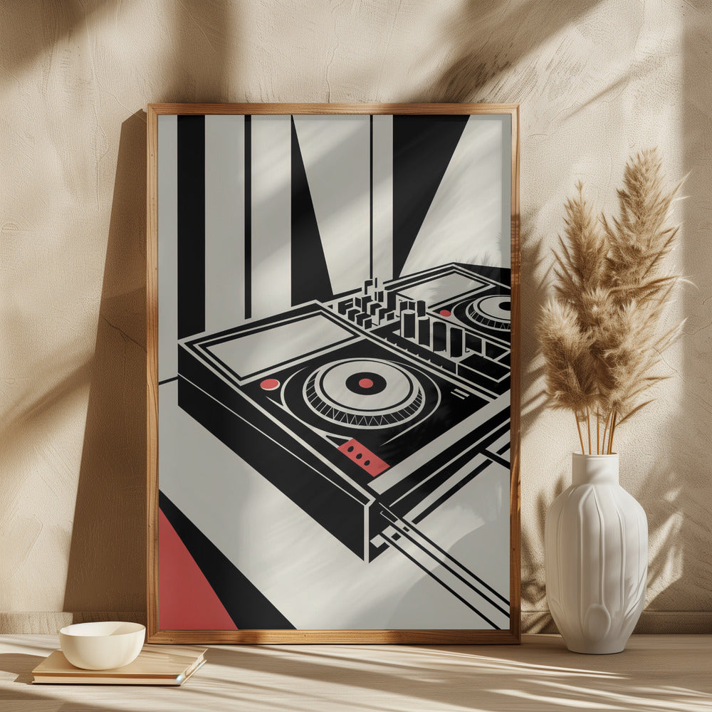 DJ Mixer - Bauhaus Style Poster