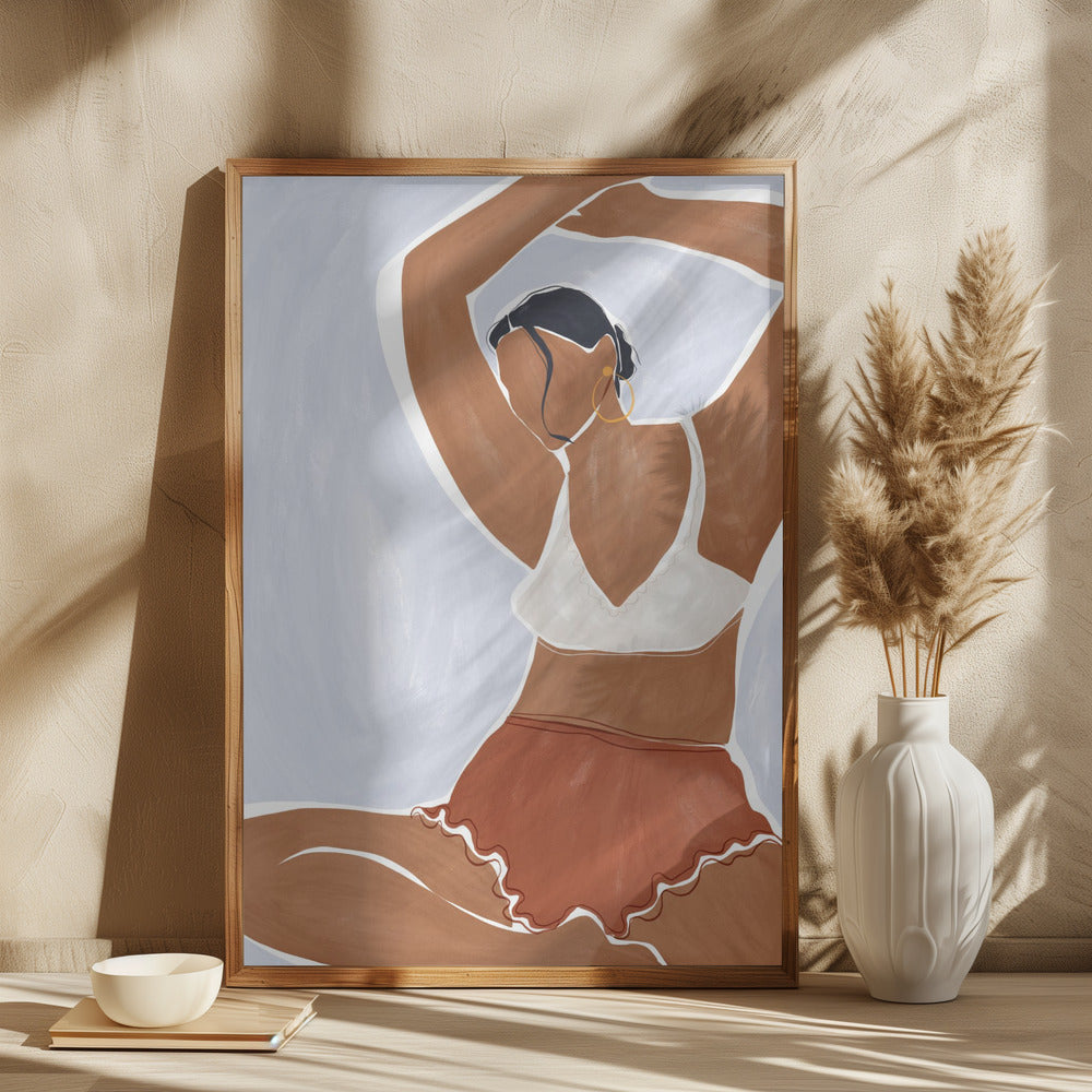 Woman Doing Yoga In Bikini Print By Ivy Green Illustrations Poster