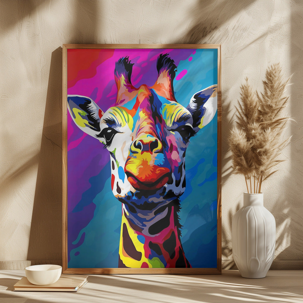 Giraffe Pop Art Poster