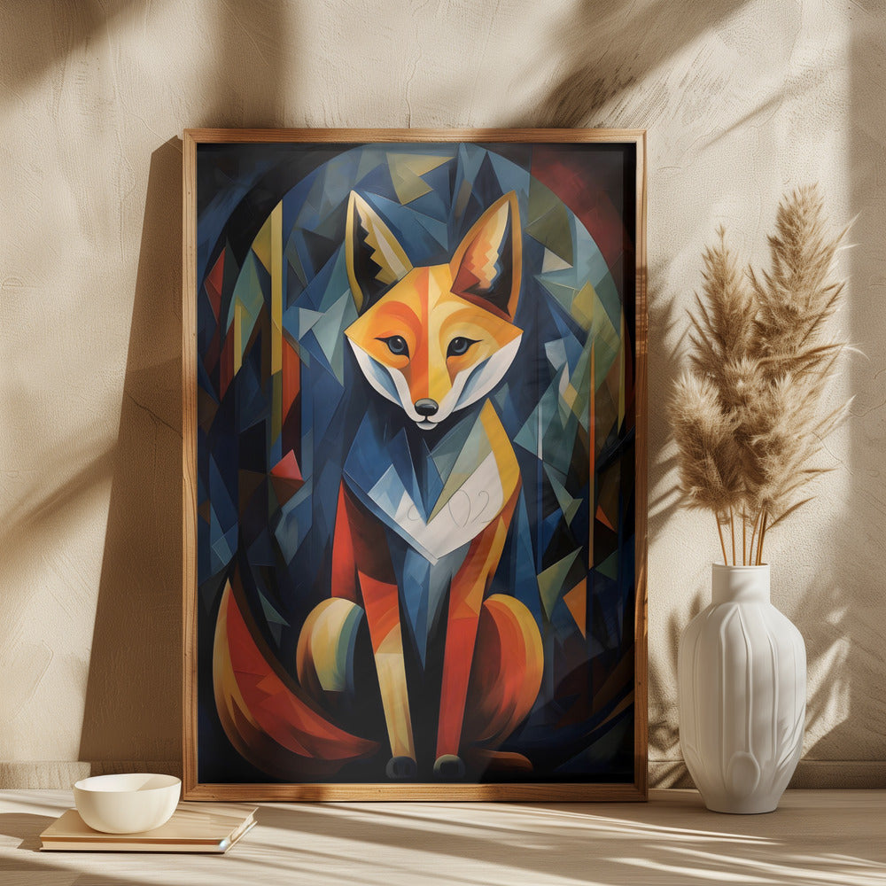 The Cubistic Fox Poster