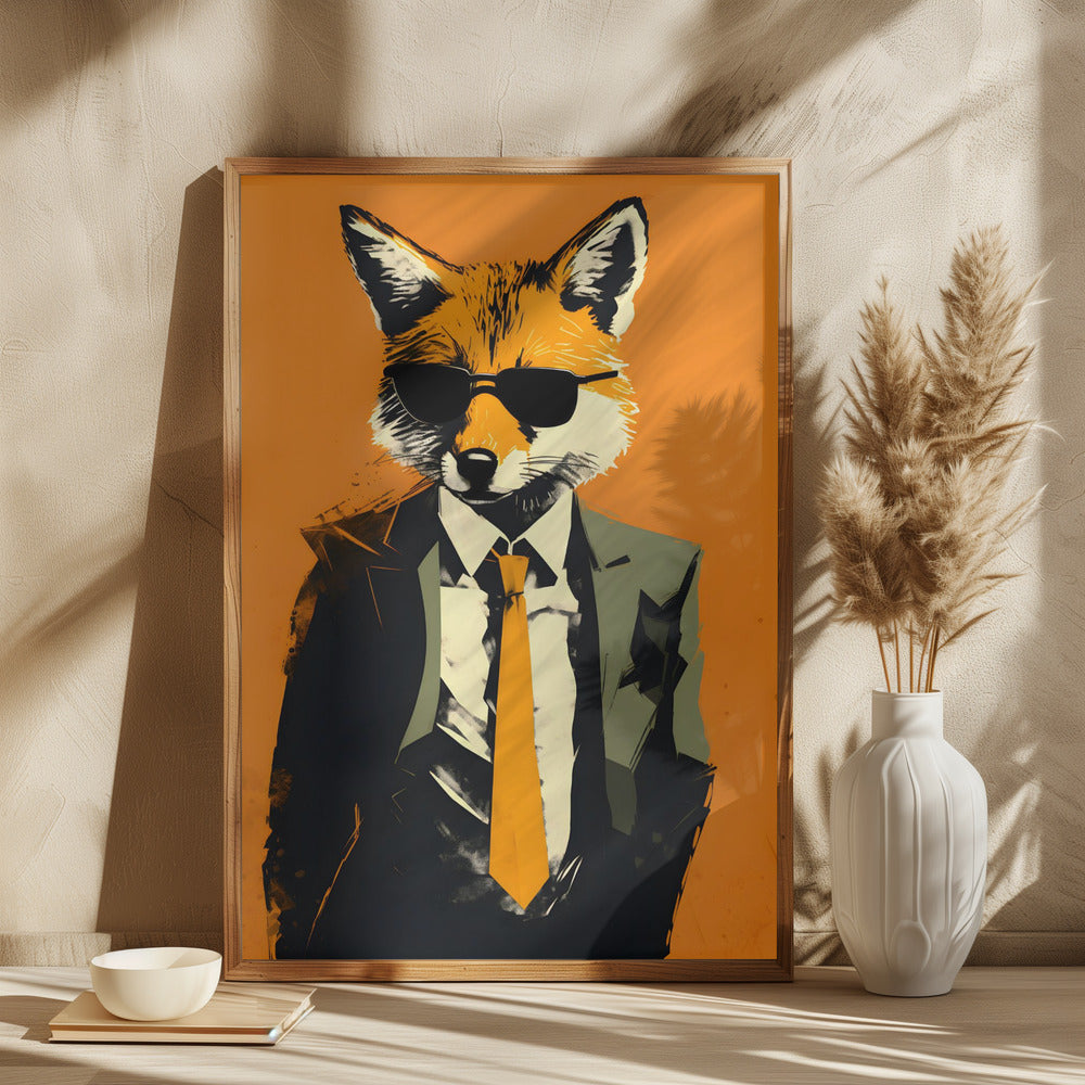 Fox In a Suit Poster