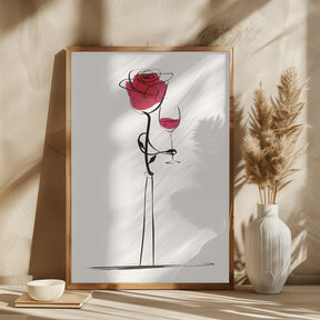 Wine Rose Poster