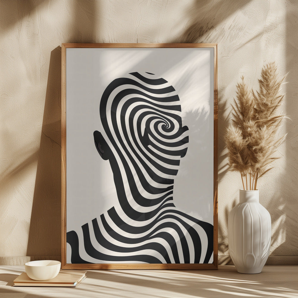 Striped Man Poster