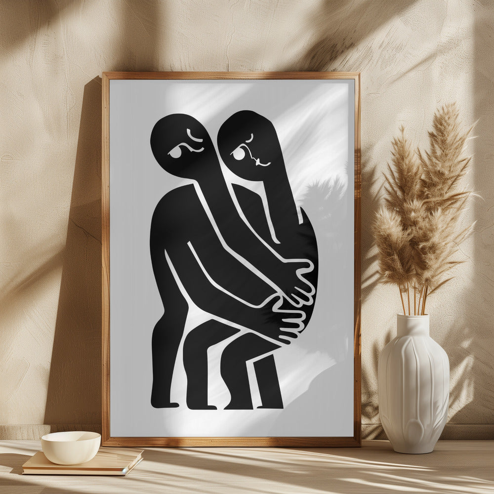 Abstract Hug No 1 Poster