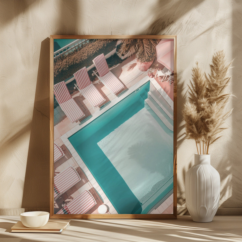 Redwhitestripedpool Ratio2x3 Poster