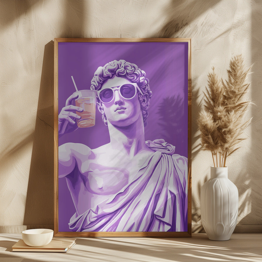 Greek Statue Cheers Poster