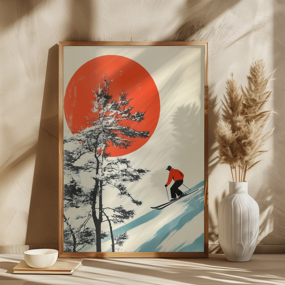 Skiing In Japan Poster