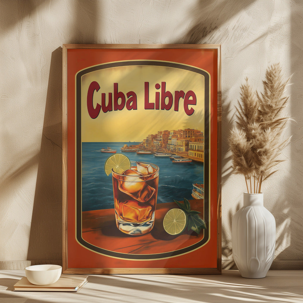 Cuba Libre Vintage Commercial Poster