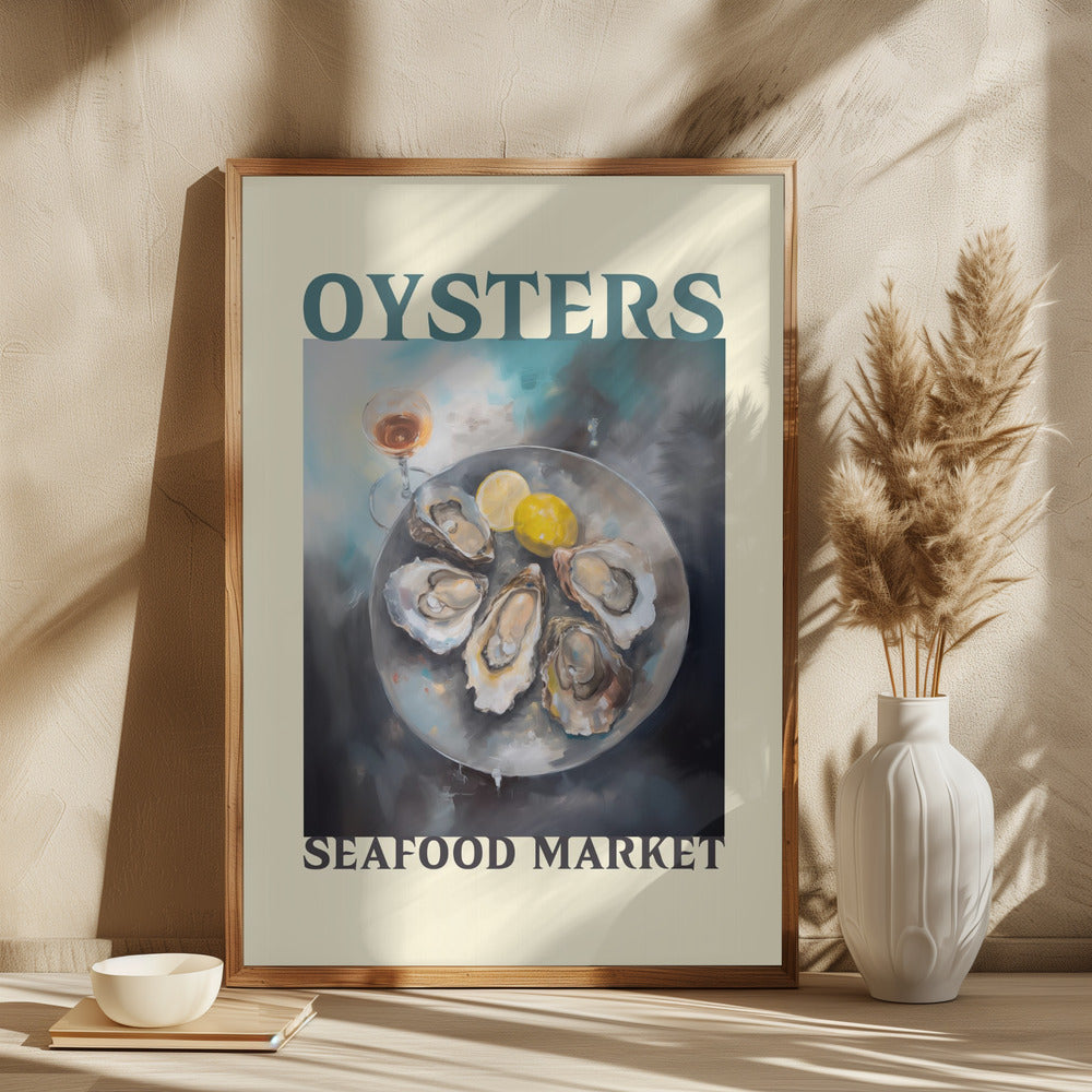 Oysters Seafood Market Poster