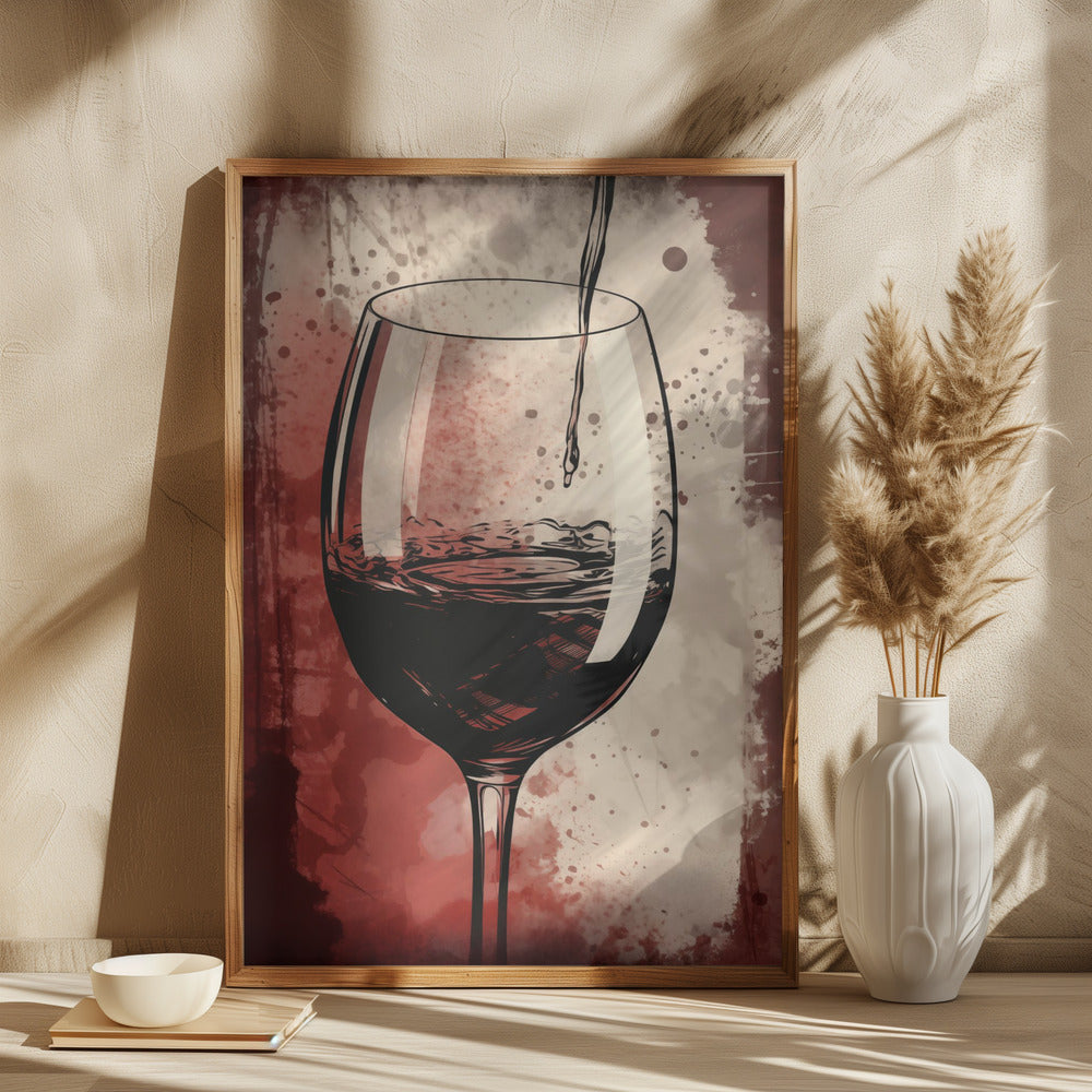 Red Red Wine No 5 Poster