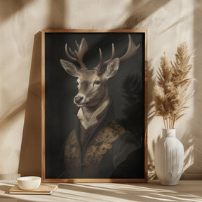 Stag Portrait Poster