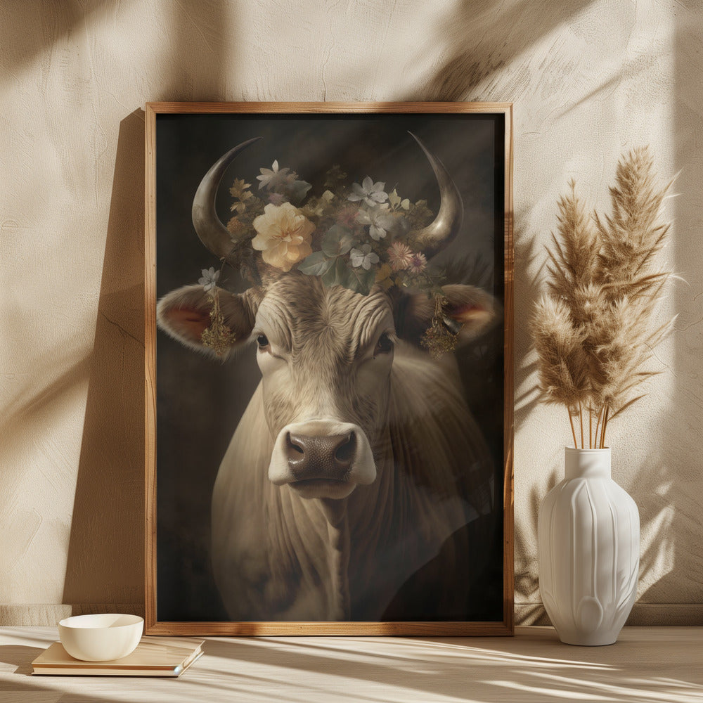 Bull Portrait Poster