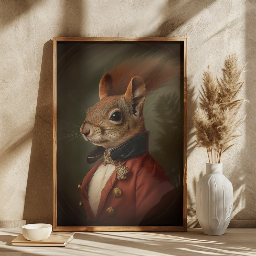 Squirrel Portrait Poster