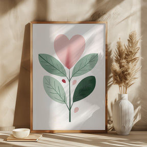 Heart Shaped Flower Poster