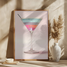 Striped Martini Poster