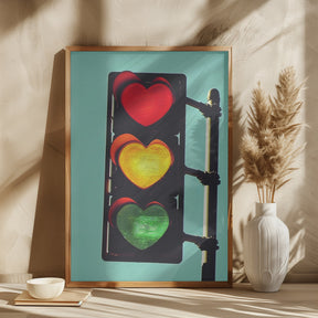 Traffic Light In Love Poster