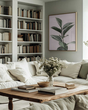 Foliage on Pink Poster