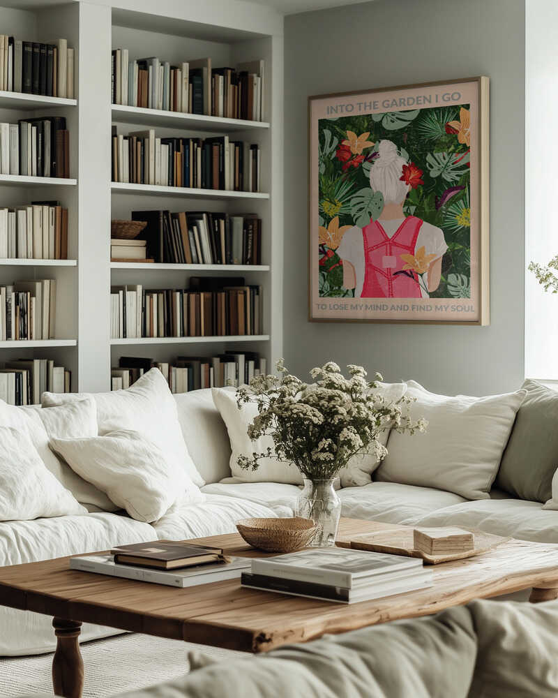 Into the Garden (grey) Poster