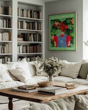 Into the Garden (redhead &amp; Light Green) Poster