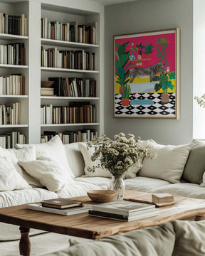 Zebra Bathtime Poster