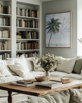 Palm tree at the beach 2 Poster