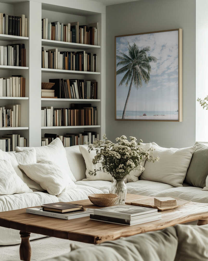 Palm tree at the beach 2 Poster