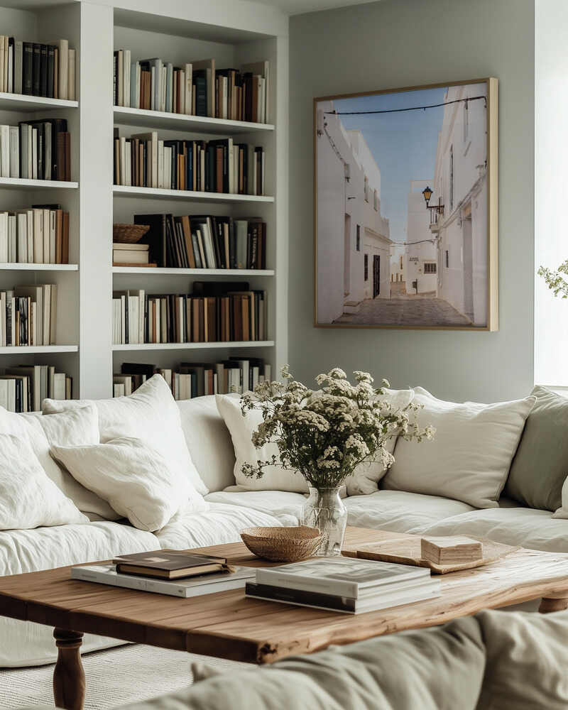 The White town of Vejer de La Frontera Poster