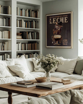 Bourbon De Leche Guinness Style Cat Art Poster