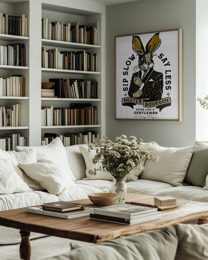 Mister Bourbon Jackalope In Smoking Jacket Poster