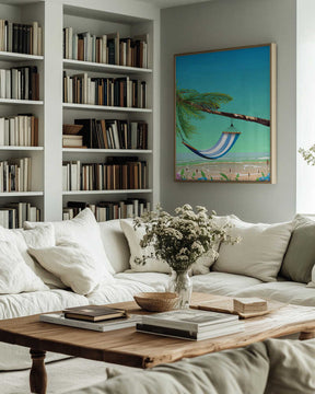 Hammock On A Beach Poster