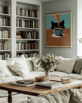 Cat &amp; Coffee Poster