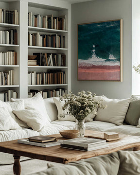 Stunning Beach With Turquoise Waves Poster