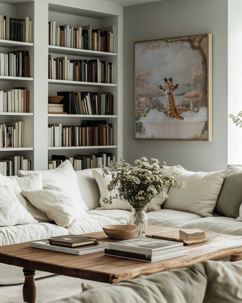 Whimsical Giraffe Soak Poster