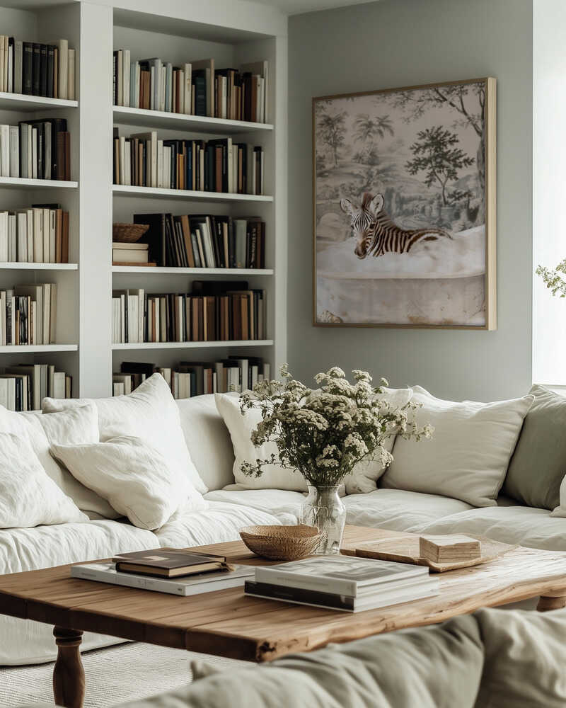 Zebra Bubble Bliss Poster