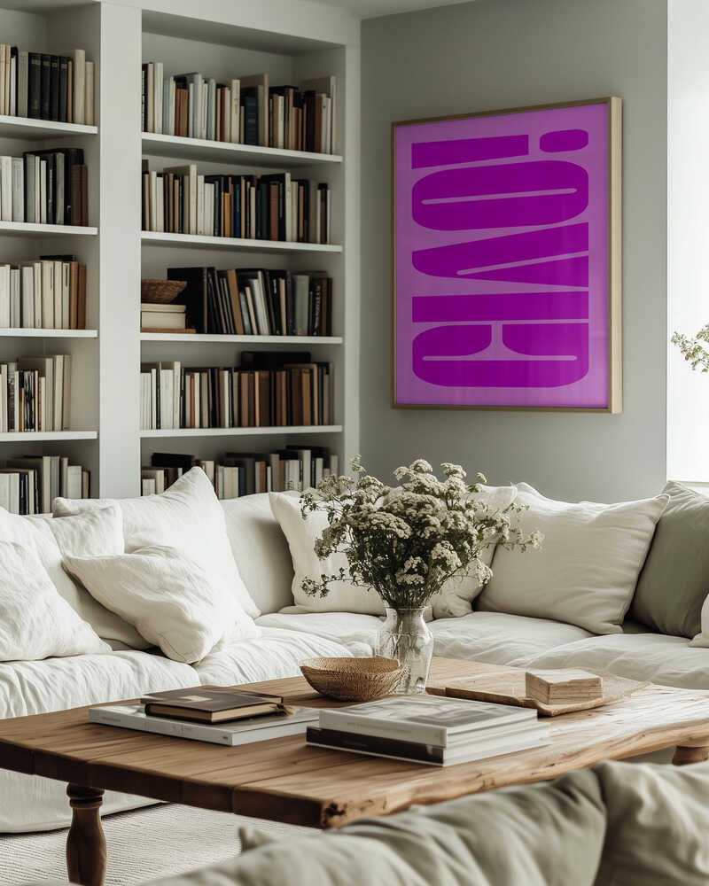 Bold Fuchsia Layers Poster